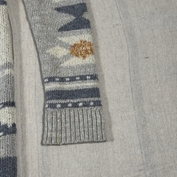 Lucky Brand Southwestern Aztec Cardigan Sweater Womens Small Open Front Boho - Picture 2 of 7